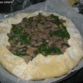 Tourte aux champignons et aux épinards