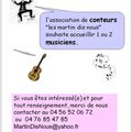 musicien souhaitant rejoindre un groupe de conteurs...