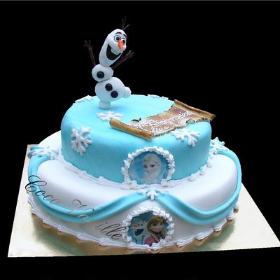 Gâteau REINE des NEIGES modelage OLAF