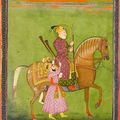 Mughal, second half of the 18th Century. The Mughal Emperor Bahadur Shah (reg. 1707-1712) on horseback 