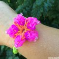 Rainbow Loom Flowers-Bracelets elastiques fleurs