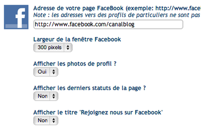 Comment ajouter un badge vers une page Facebook sur mon blog ?