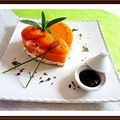 Une recette gagnante: coeur de melon, jambon, mascarpone, menthe, tuc, ciboulette.....