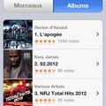 l'apogée premier des vente sur itunes sa fait