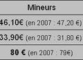 Horaires et tarifs 2008-2009