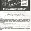 Festival Singulièrement Vôtre Mai 2013