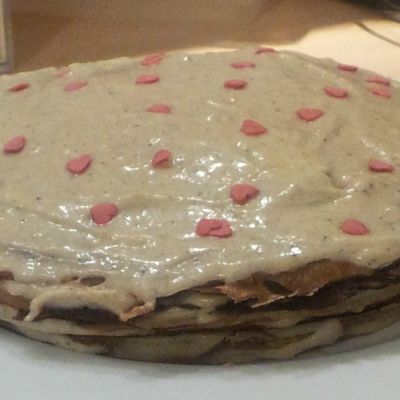 Gateau de crêpes à la crème brûlée