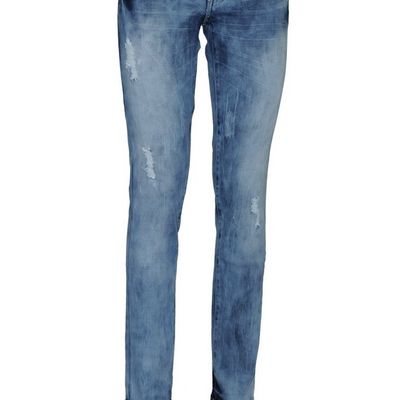 Slim destroy délavé ultra bleach pour femme