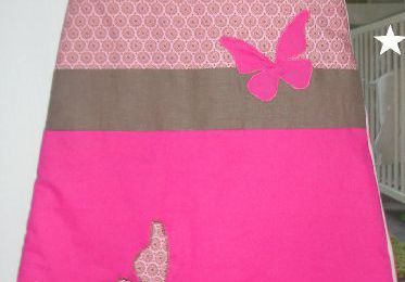 ensemble fushia taupe papillon collection "Ness"