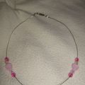 Matching pink heart chocker and earrings