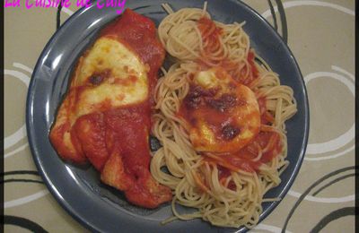 Escalopes de poulet tomate et mozzarella