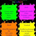 Menu de la semaine Enfants