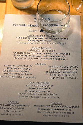 Bord Bia X Crush restaurant - Bruxelles 