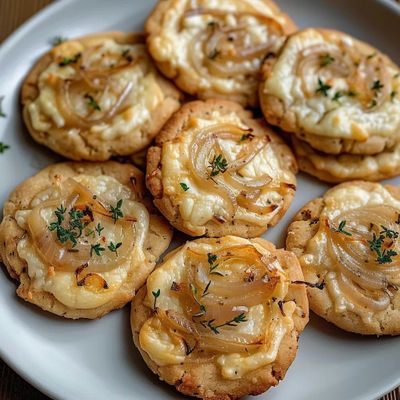 Recette cookies salés aux oignons et comté croustillants 🍪