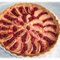 Tarte pommes framboises