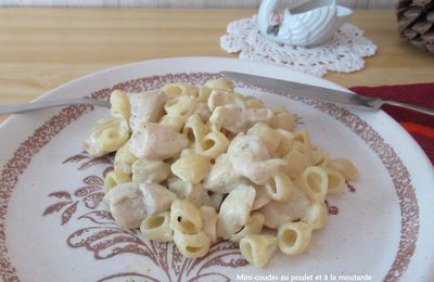 Mini-coudes au poulet et à la moutarde