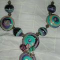 pendentif et collier fimo