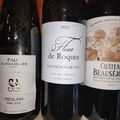 Paul Ginglinger : Riesling Drei Exa 2018, Fleur de Roques : Sauvignon 2022, Saint Emilion : Beauséjour hdl 2017