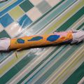 aujourd'hui confection d'un baton de pluie par ma fille de 4 ans et demi et mon péri de 11 ans