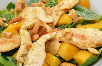 Salade poulet mangue