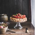 Gateau ricotta et fraises