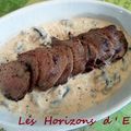 Un Produit, Deux Blogueuses : La Scamorza Fumée. Rôti de sanglier sauce à la scamorza fumée.