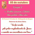 MENSAGEM DO DIA 05 DE OUTUBRO: Grupo 2 - Vícios e Virtudes