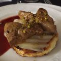 foie gras gras poelé aux poires pochées épicées réduction de porto
