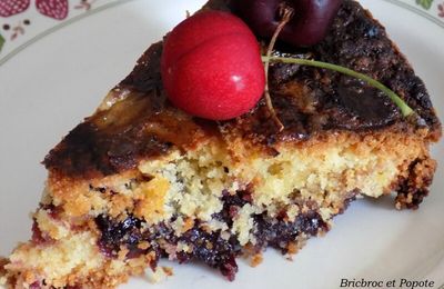 Gâteau basque aux cerises noires