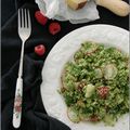 TABOULÉ DE BROCOLI AUX RADIS, FRAMBOISES & PECORINO