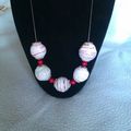 collier en perles fimo et perles de verre 12 €