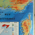 Collection ... Carte COTES MEDITERRANEE / HYDROGRAPHIE FRANCE 