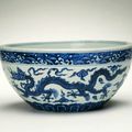 Basin with dragons, Ming dynasty (1368-1644), Reign of the Xuande emperor (1426-1435)