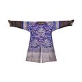 A brocade blue silk dragon robe, Qing dynasty