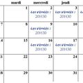 Prenez ensuite date pour décembre