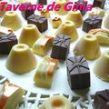 Chocolats fourrés Tagadas, ganache chocolat fruits-tropicaux et dattes