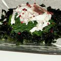 Salade de haricots verts, raie et wakamé