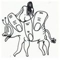 Femme de dos sur un cheval extraterrestre avec des doigts