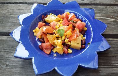 Salade de haricots rouges et maïs 