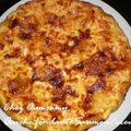 Quiche fondante saumon/crevettes & fromage de brie.