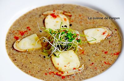 Velouté aux champignons des bois, vegan