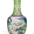 A fine famille-rose 'One Hundred Boys' vase, Jiaqing seal mark and period (1796-1820)