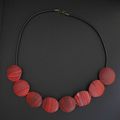Collier fimo : rouge
