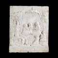 A carved and inscribed marble Buddhist panel, Tang dynasty