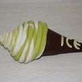 Marbré Chocolat/Anis Vert