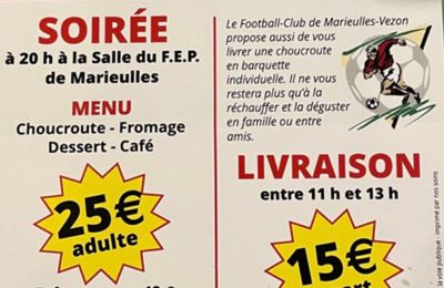 10 février 2024 -Choucroute du foot au FEP à Marieulles