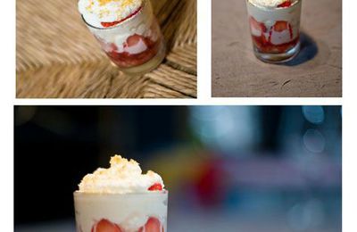 " Verrine fraise chantilly à la bretonne "