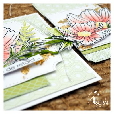 4enSCRAP ... Fleurs et or ... 
