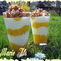 Verrines en crumble lemon curd et fromage blanc