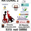 Rencontre de National 2 handibasket H.B.V.A reçoit CAMBRAI